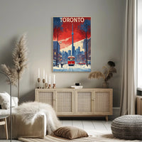Toronto Winter Wonderland Cityscape Travel Poster PosterGoat