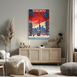 Toronto Winter Wonderland Cityscape Travel Poster PosterGoat