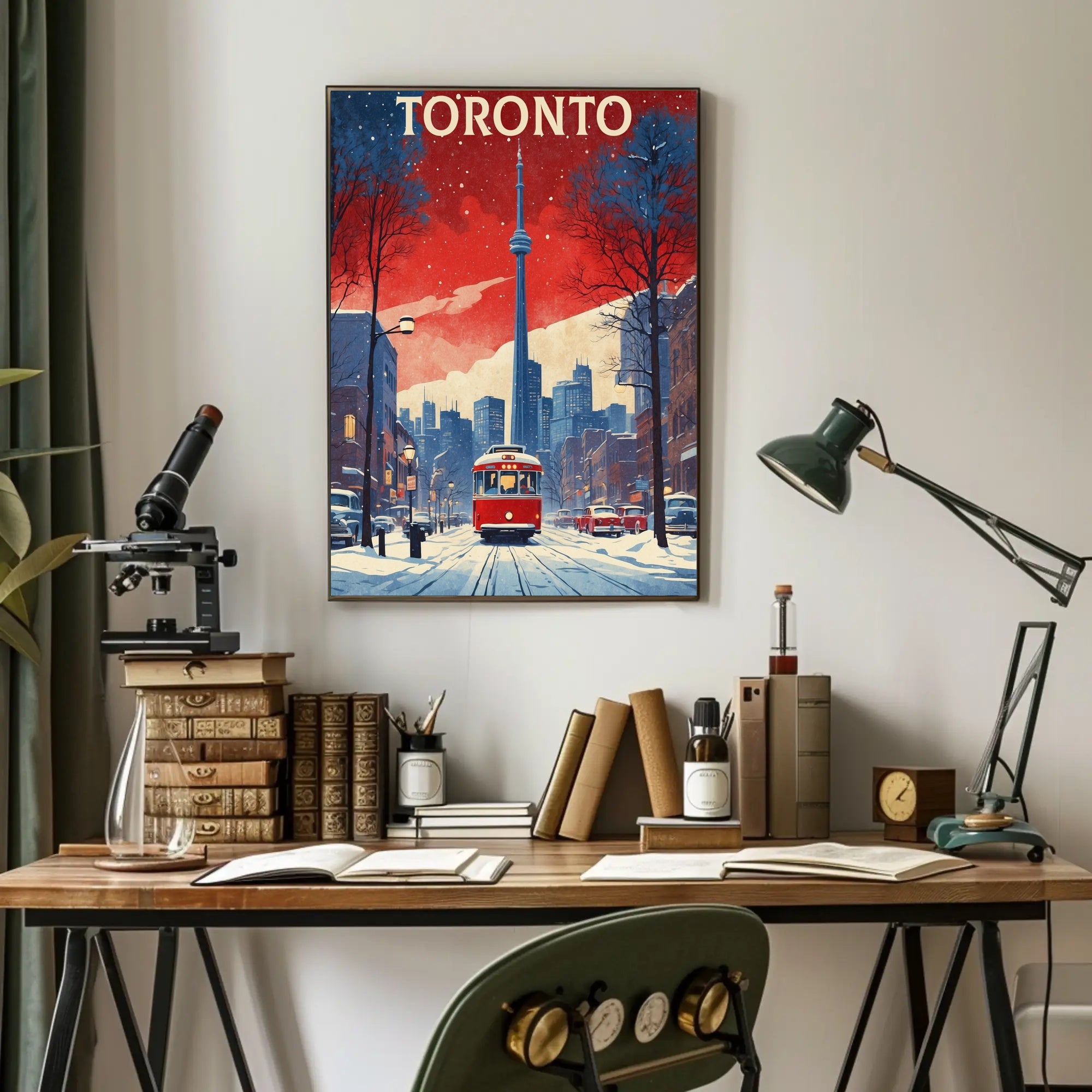 Toronto Winter Wonderland Cityscape Travel Poster PosterGoat
