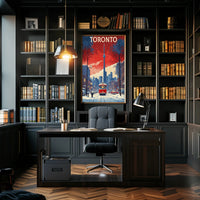 Toronto Winter Wonderland Cityscape Travel Poster PosterGoat