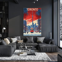 Toronto Winter Wonderland Cityscape Travel Poster PosterGoat
