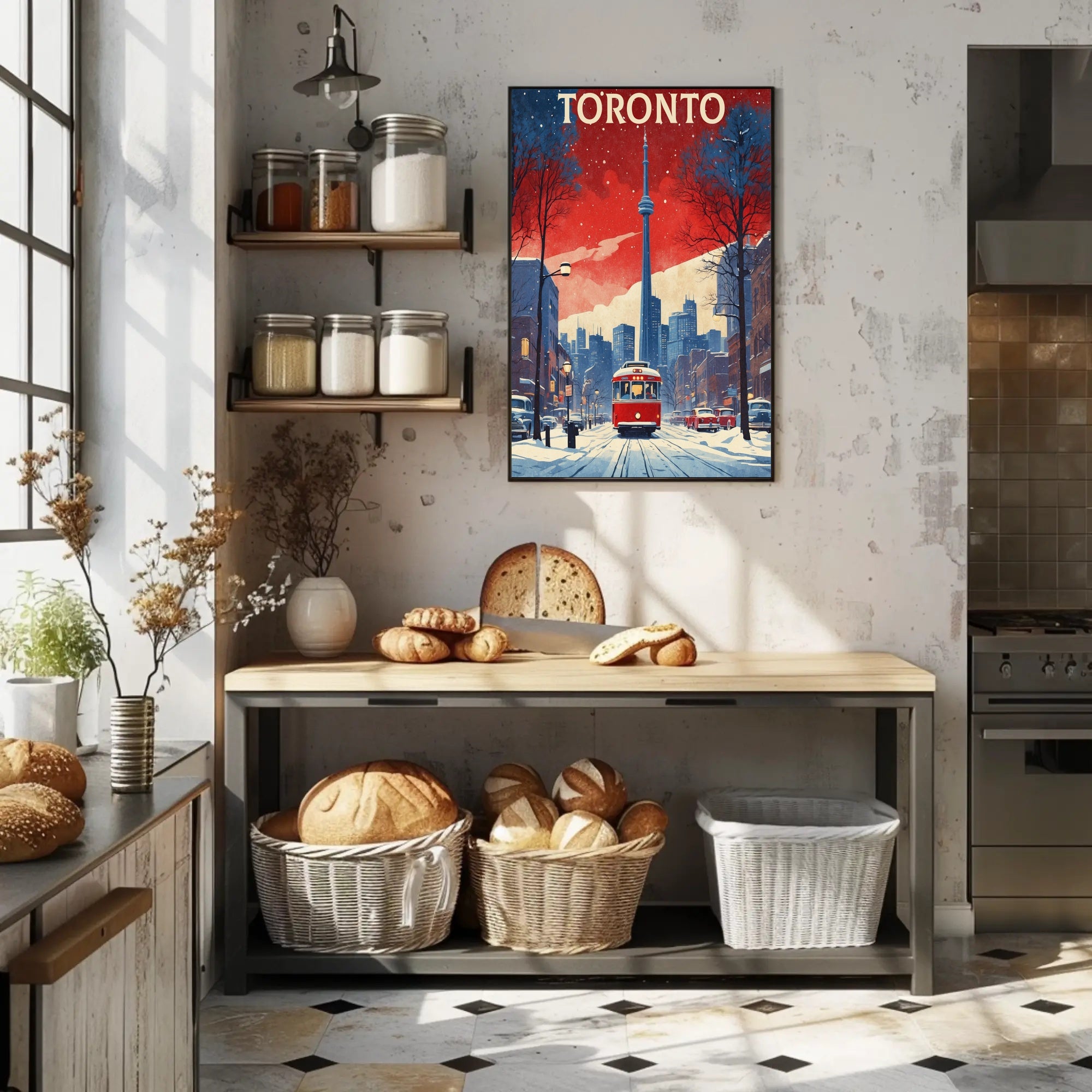 Toronto Winter Wonderland Cityscape Travel Poster PosterGoat