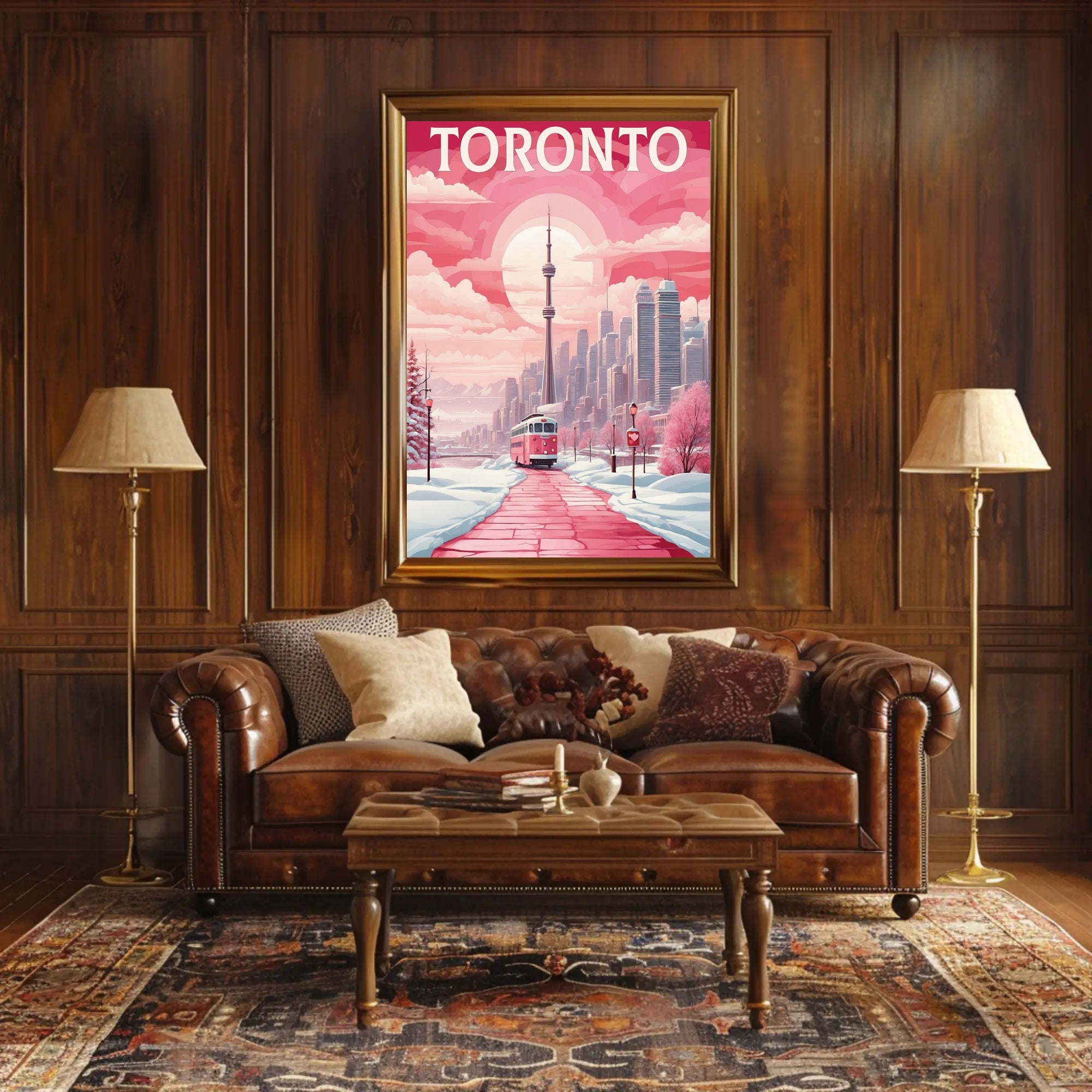 Toronto Winter Wonderland Urban Cityscape Poster PosterGoat