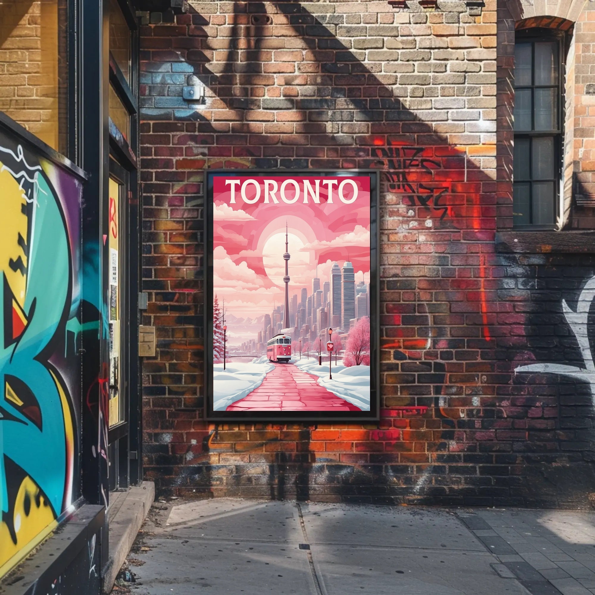 Toronto Winter Wonderland Urban Cityscape Poster PosterGoat