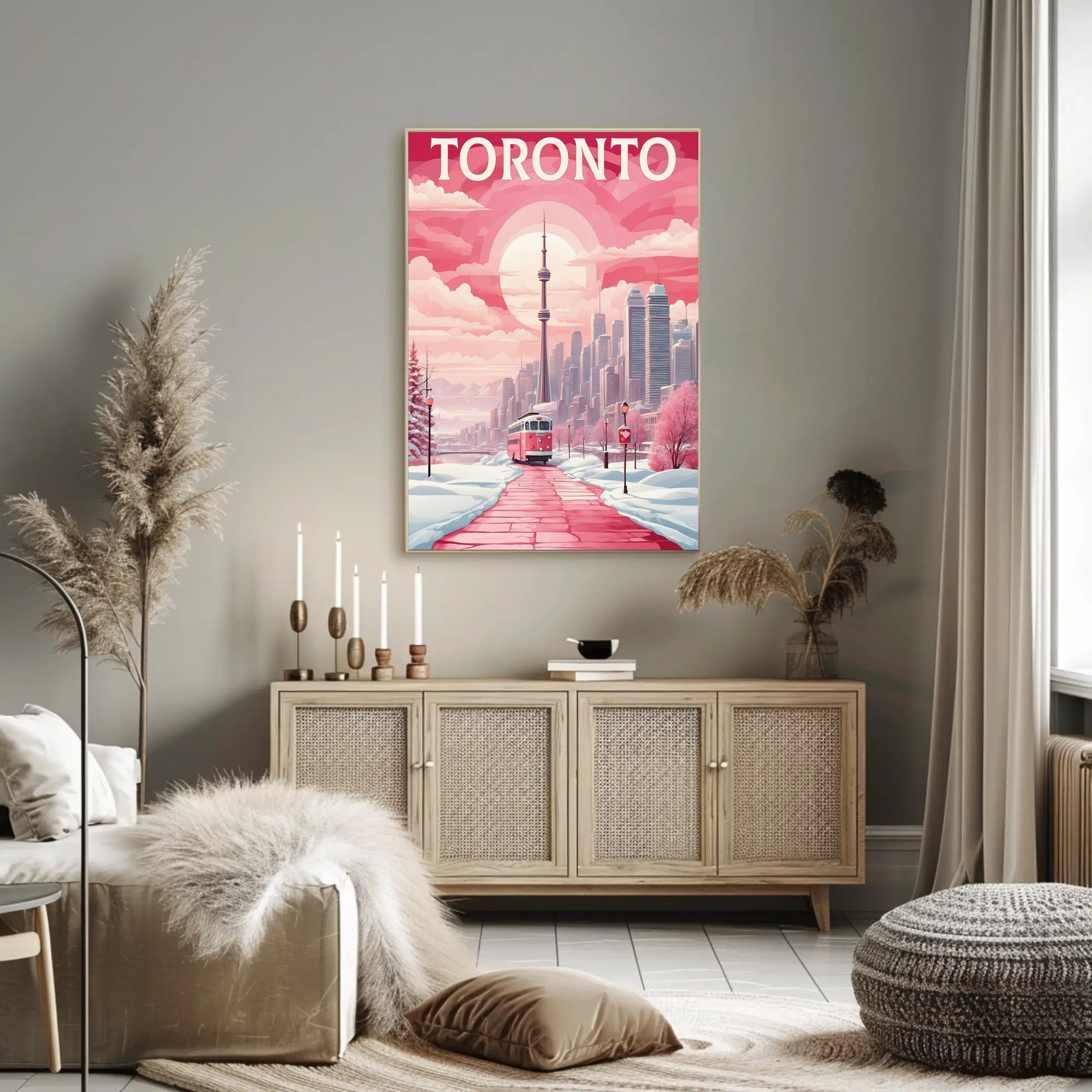 Toronto Winter Wonderland Urban Cityscape Poster PosterGoat