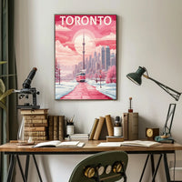Toronto Winter Wonderland Urban Cityscape Poster PosterGoat