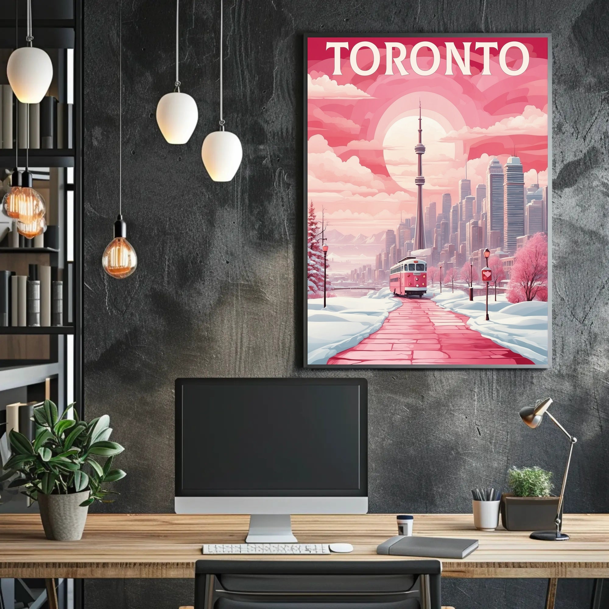 Toronto Winter Wonderland Urban Cityscape Poster PosterGoat