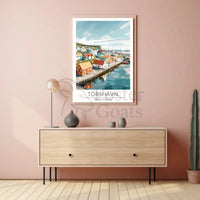 Tórshavn Scenic Harbor Travel Poster PosterGoat