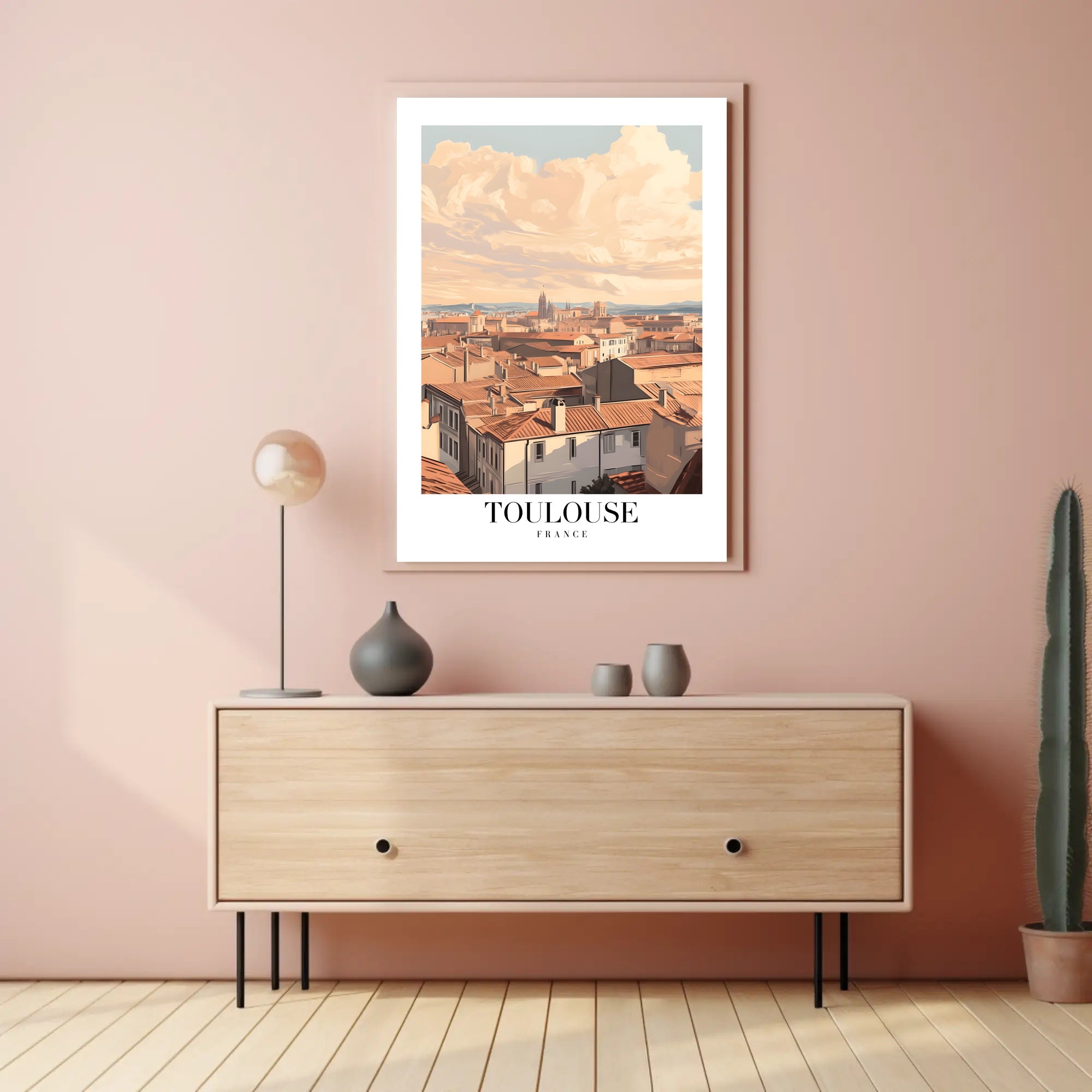 Toulouse Rooftops & Architecture Travel Poster PosterGoat