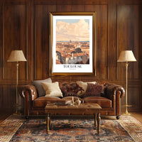 Toulouse Rooftops & Architecture Travel Poster PosterGoat