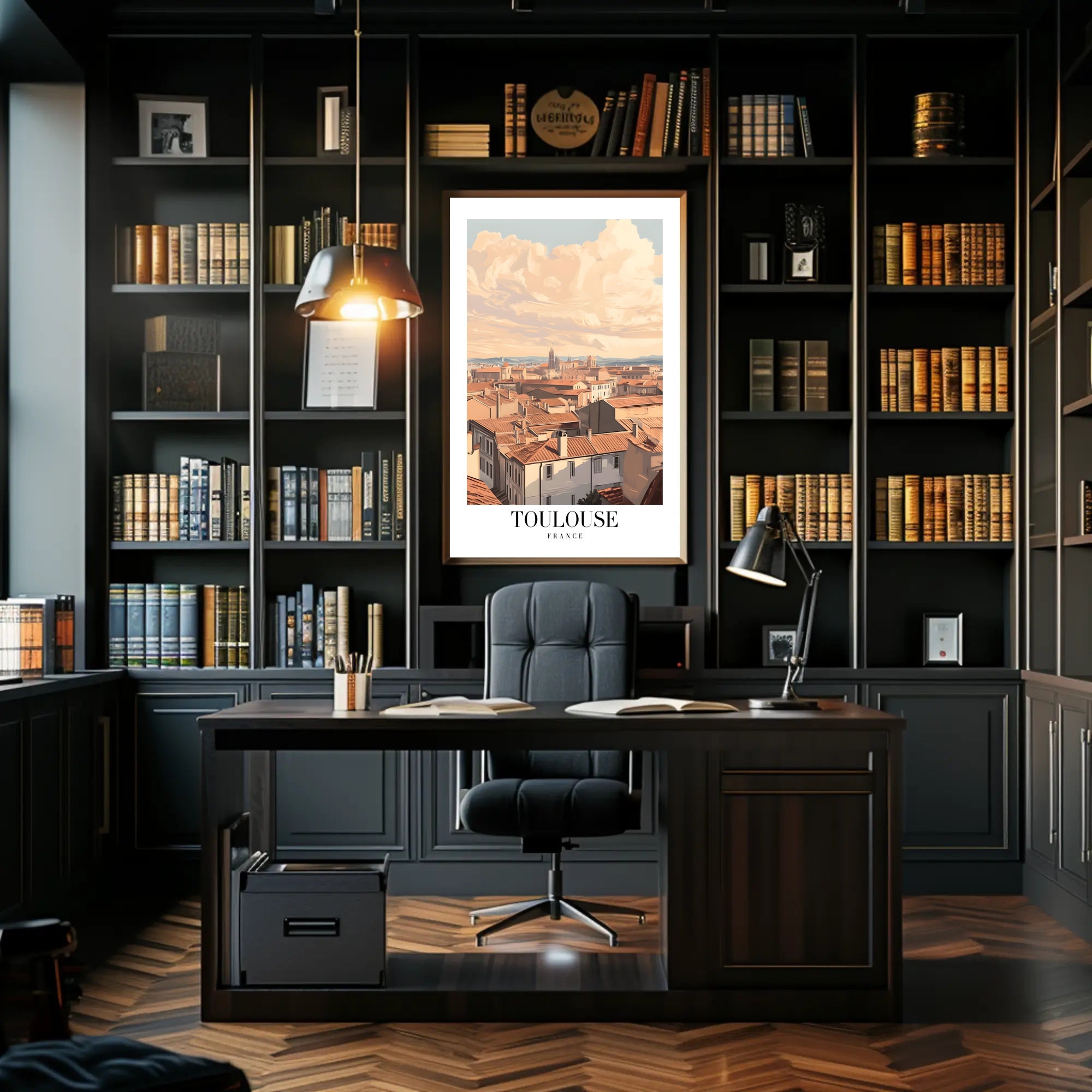 Toulouse Rooftops & Architecture Travel Poster PosterGoat