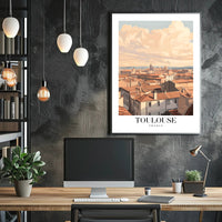 Toulouse Rooftops & Architecture Travel Poster PosterGoat