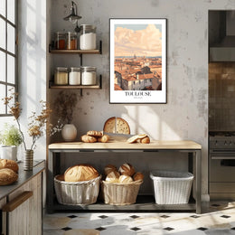Toulouse Rooftops & Architecture Travel Poster PosterGoat