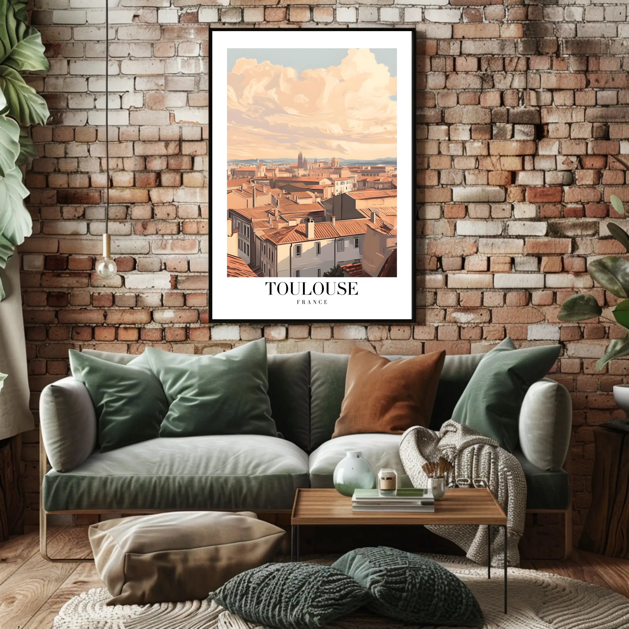 Toulouse Rooftops & Architecture Travel Poster PosterGoat