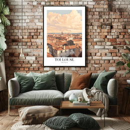 Toulouse Rooftops & Architecture Travel Poster PosterGoat
