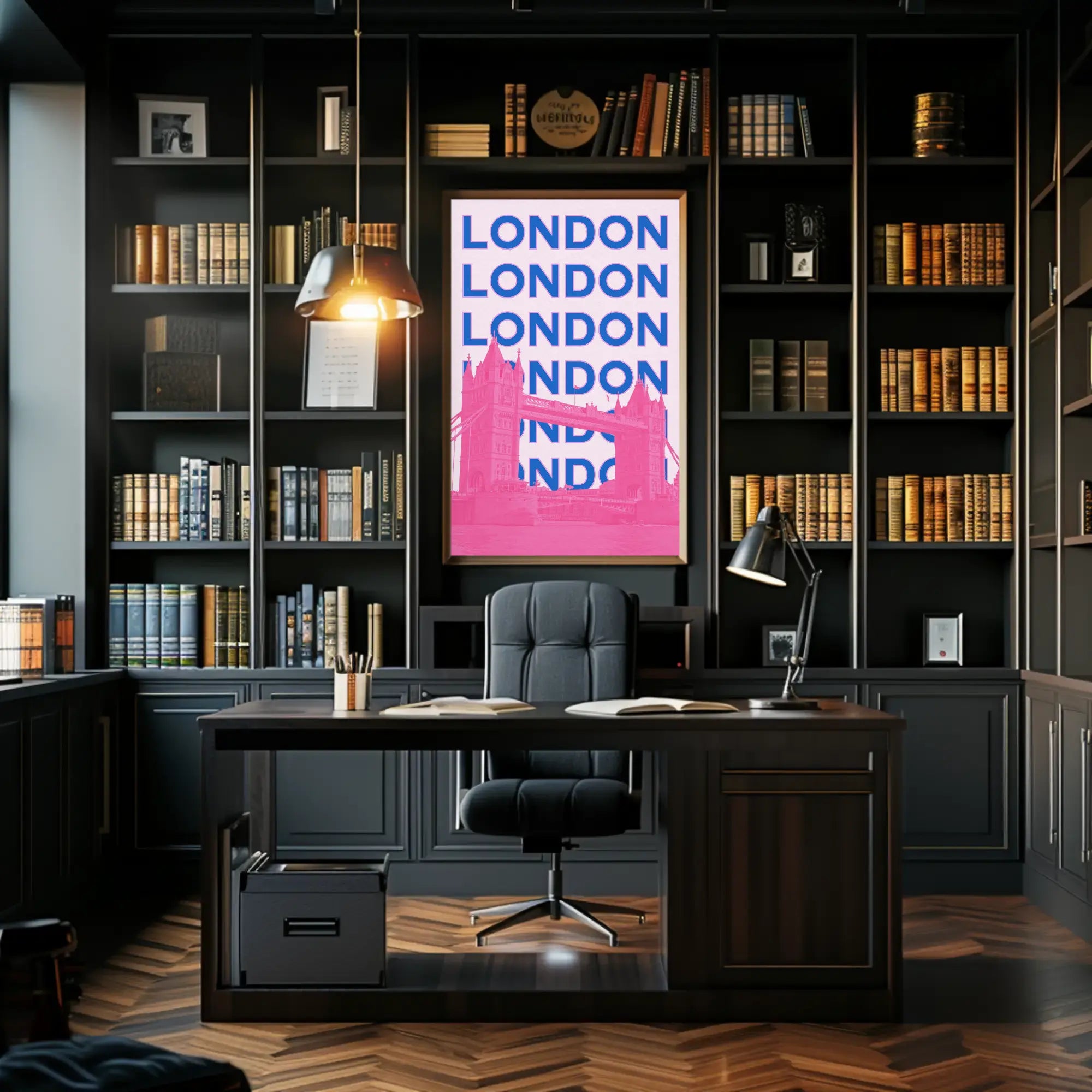 Tower Bridge Bright Urban London Travel Poster PosterGoat