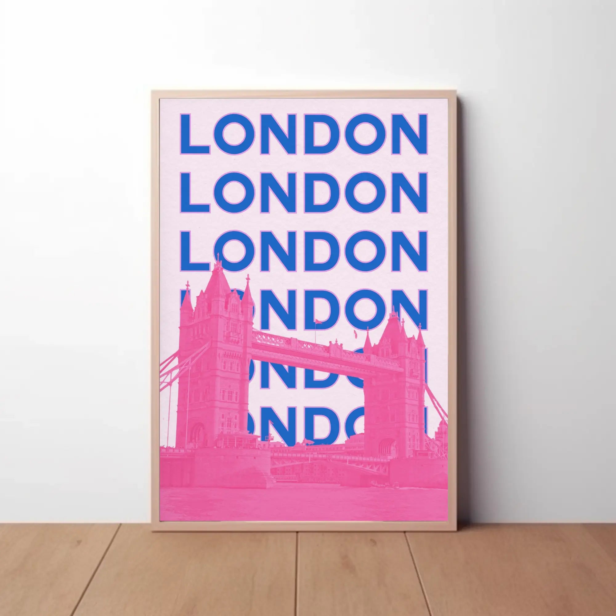 Tower Bridge Bright Urban London Travel Poster PosterGoat