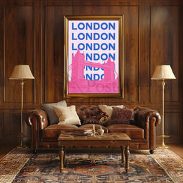 Tower Bridge Bright Urban London Travel Poster PosterGoat