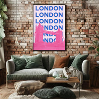 Tower Bridge Bright Urban London Travel Poster PosterGoat