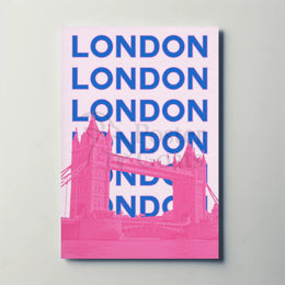 Tower Bridge Bright Urban London Travel Poster PosterGoat