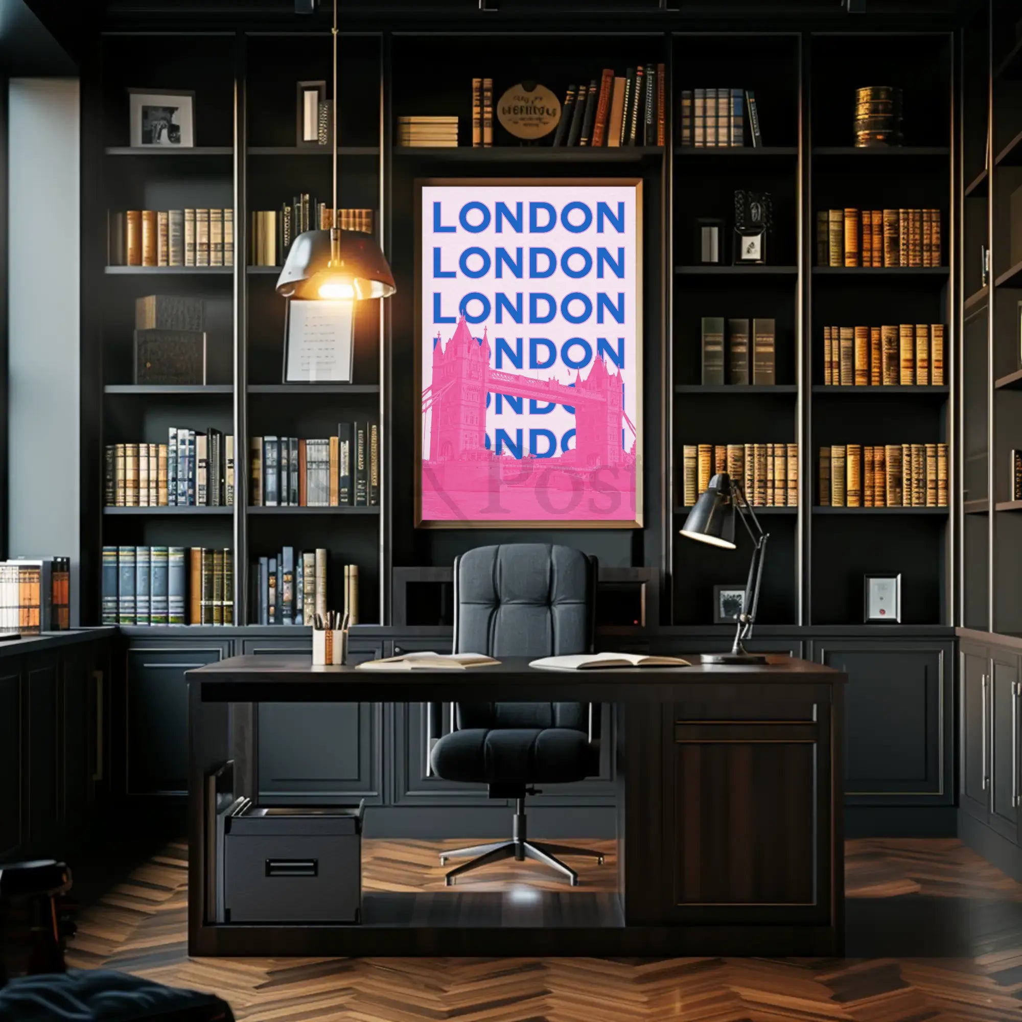 Tower Bridge Bright Urban London Travel Poster PosterGoat