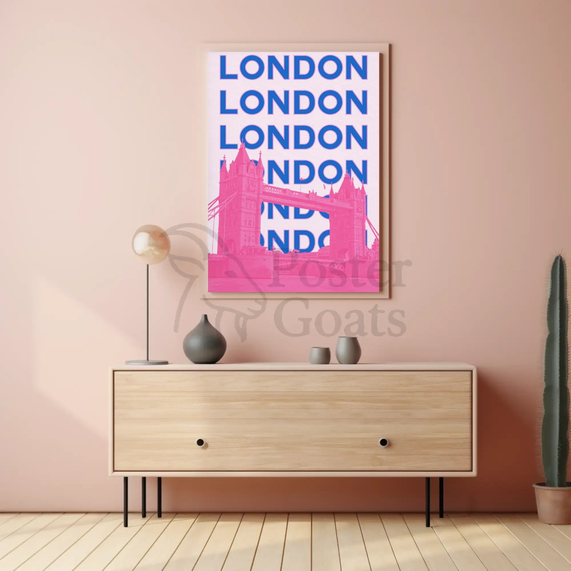 Tower Bridge Bright Urban London Travel Poster PosterGoat