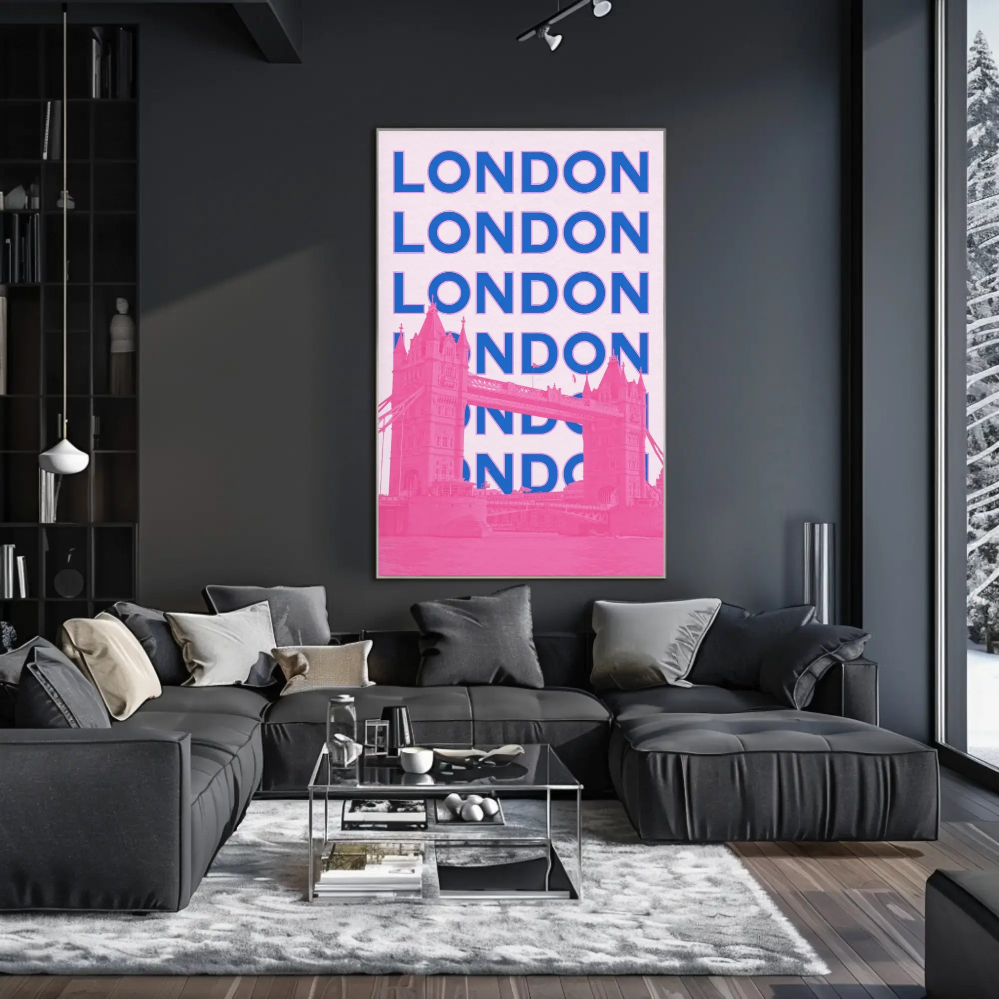 Tower Bridge Bright Urban London Travel Poster PosterGoat