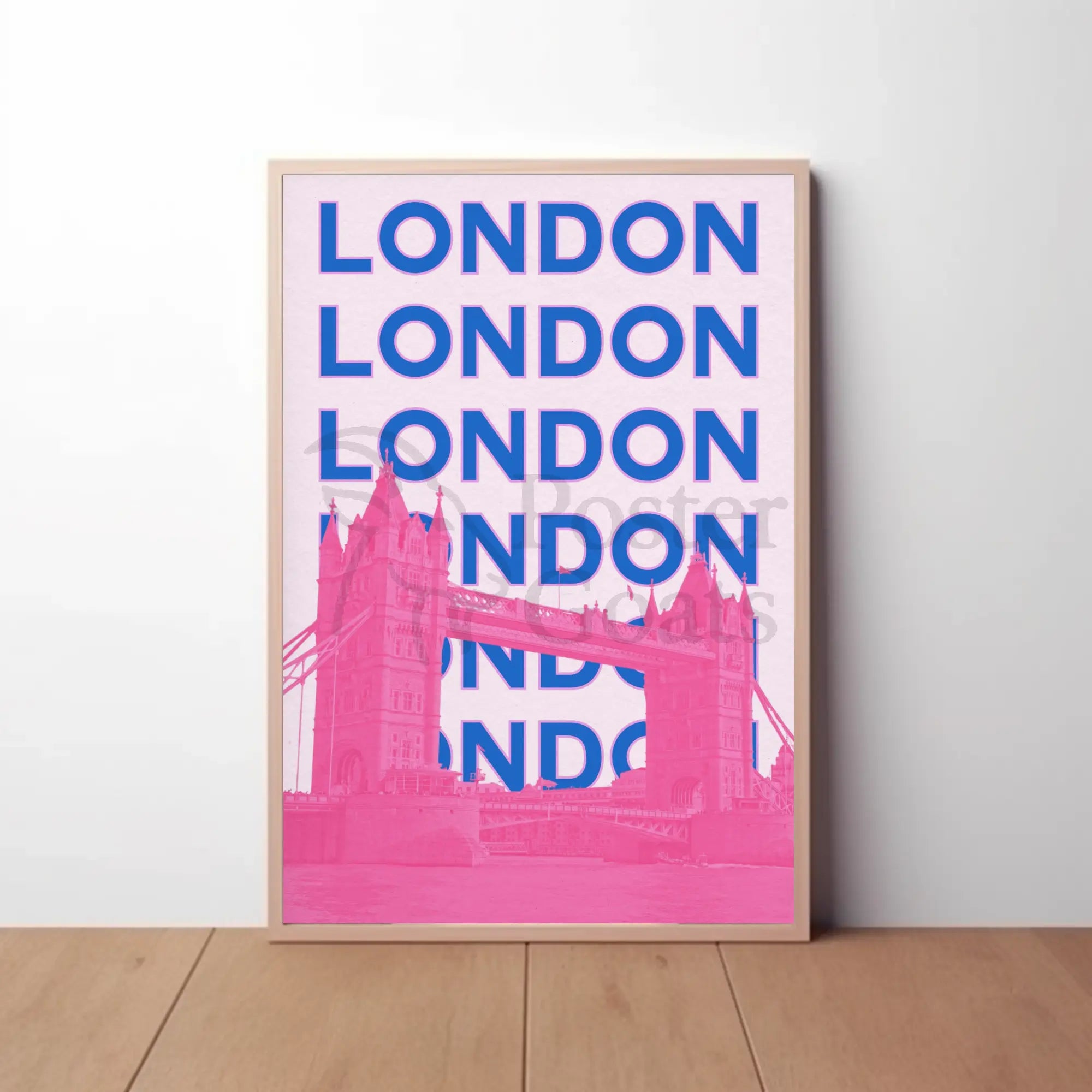 Tower Bridge Bright Urban London Travel Poster PosterGoat