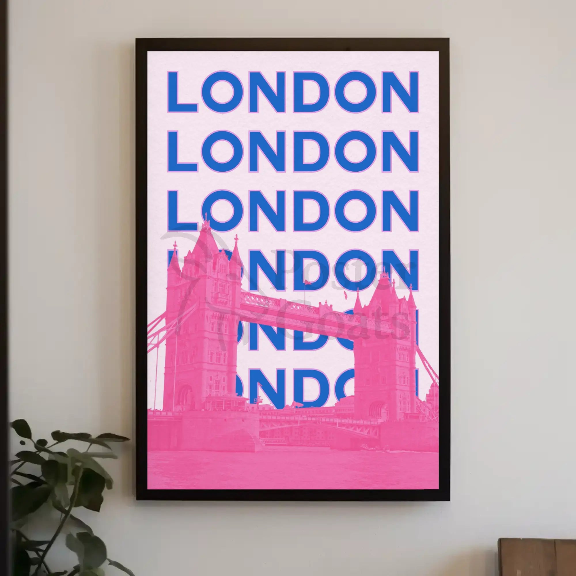 Tower Bridge Bright Urban London Travel Poster PosterGoat