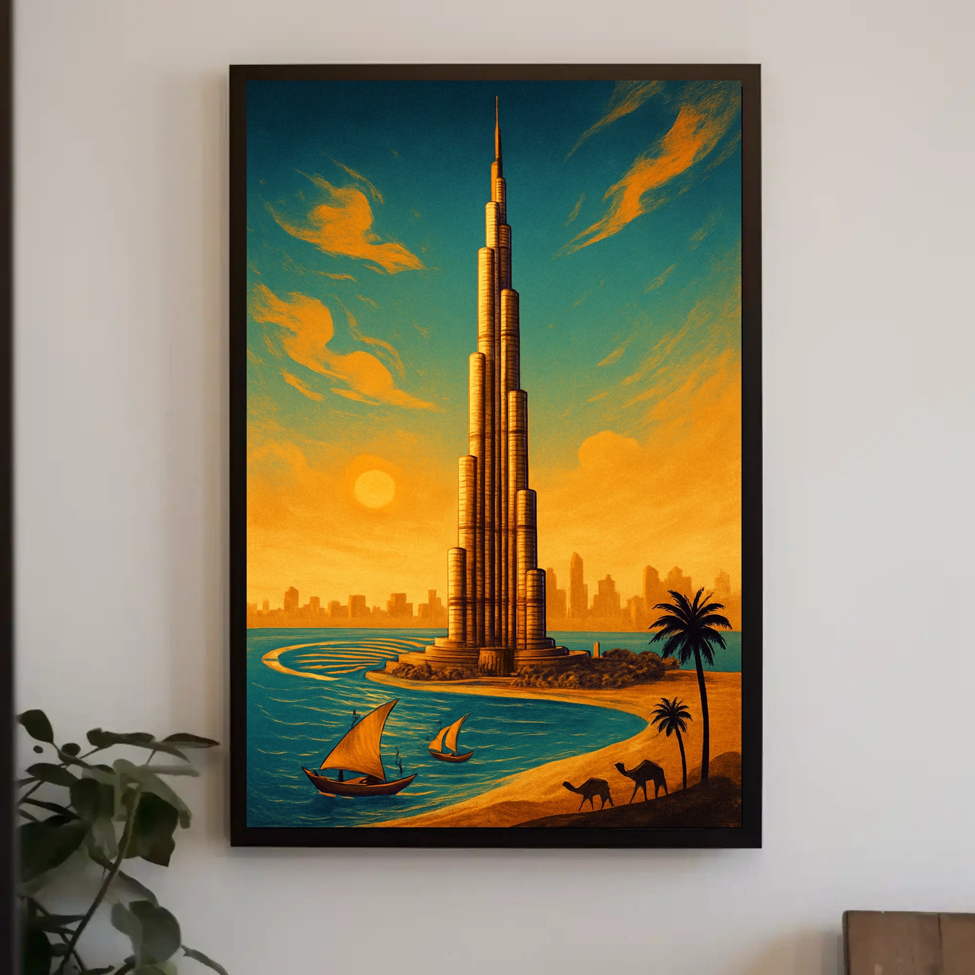 Towering Marvels of Dubai Wall Art Print PosterGoat