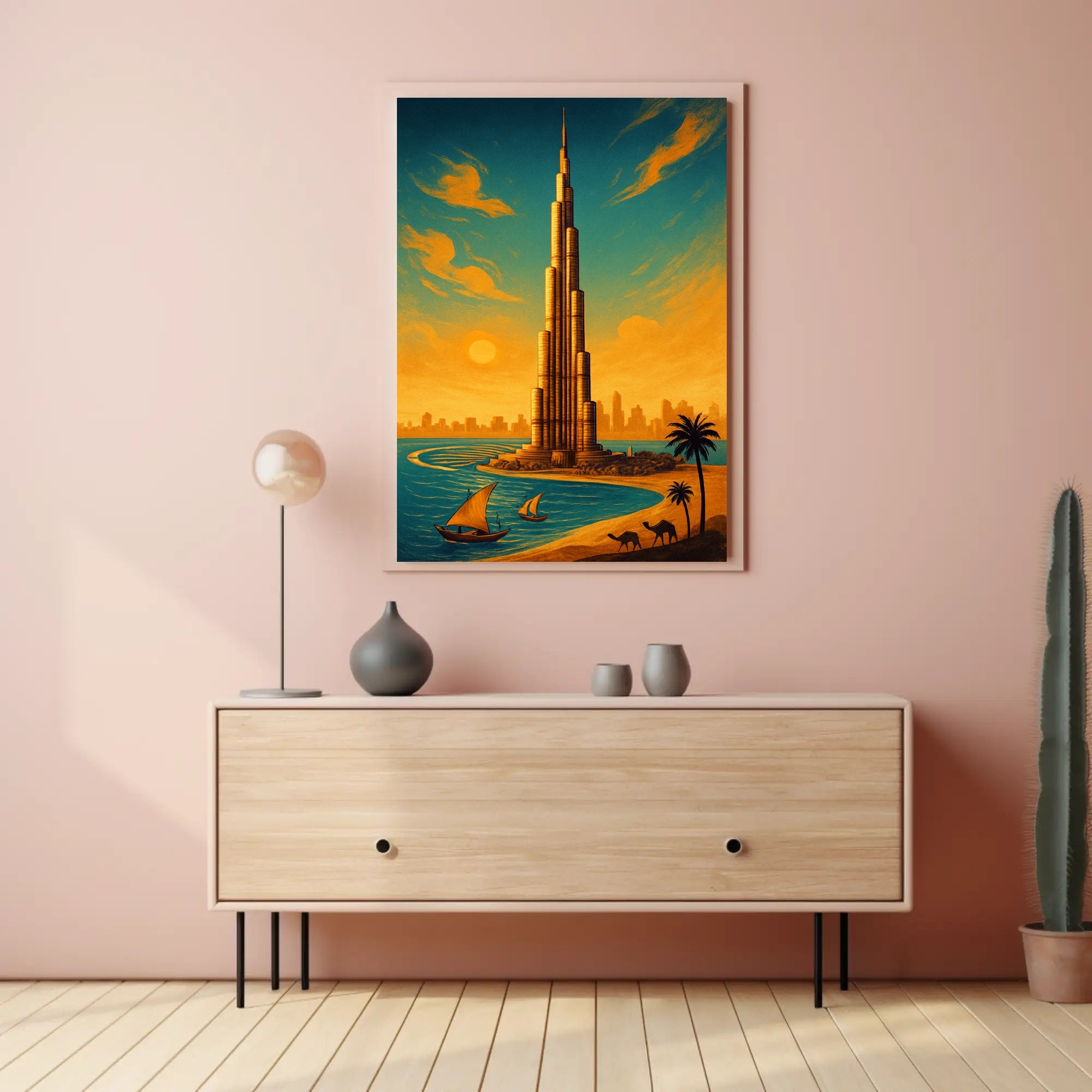 Towering Marvels of Dubai Wall Art Print PosterGoat