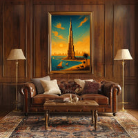 Towering Marvels of Dubai Wall Art Print PosterGoat