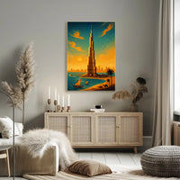 Towering Marvels of Dubai Wall Art Print PosterGoat