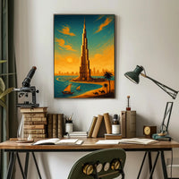 Towering Marvels of Dubai Wall Art Print PosterGoat