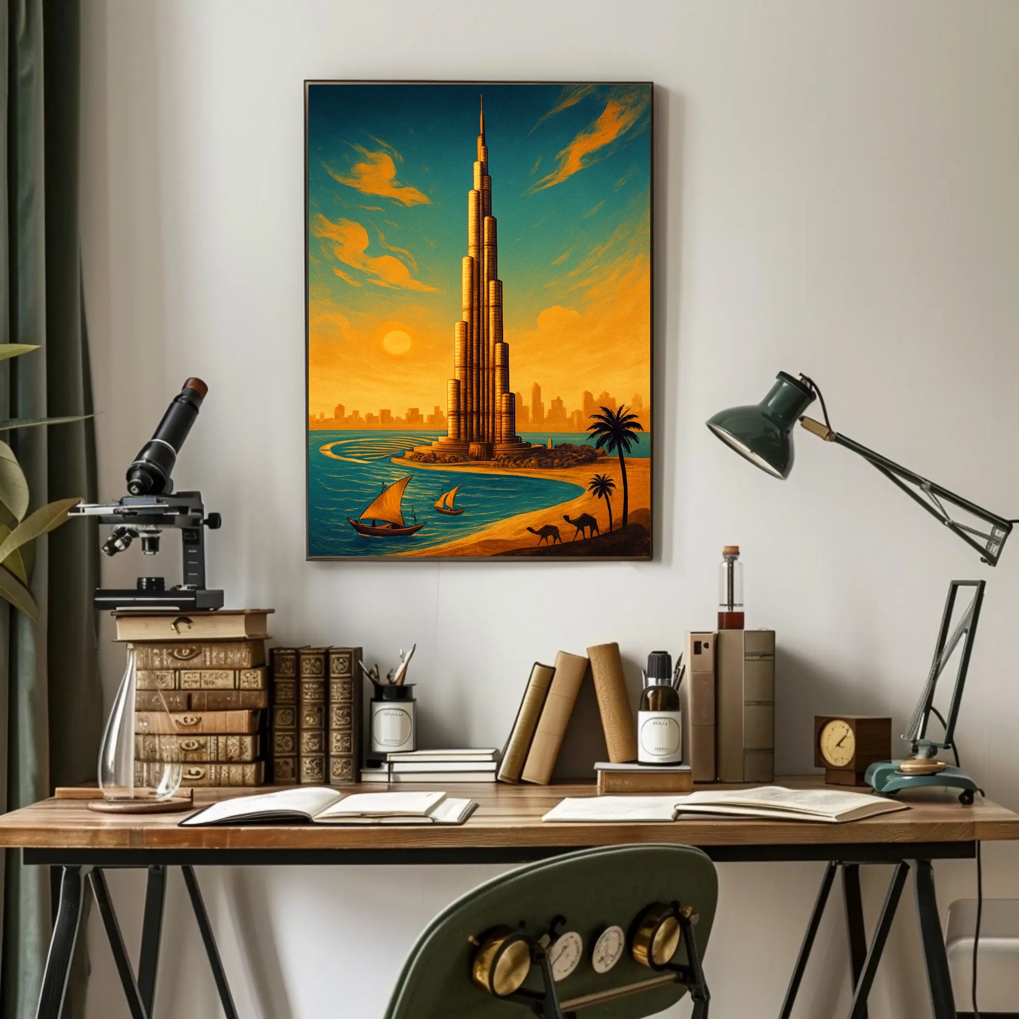 Towering Marvels of Dubai Wall Art Print PosterGoat