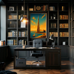 Towering Marvels of Dubai Wall Art Print PosterGoat