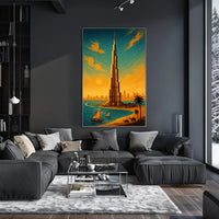 Towering Marvels of Dubai Wall Art Print PosterGoat