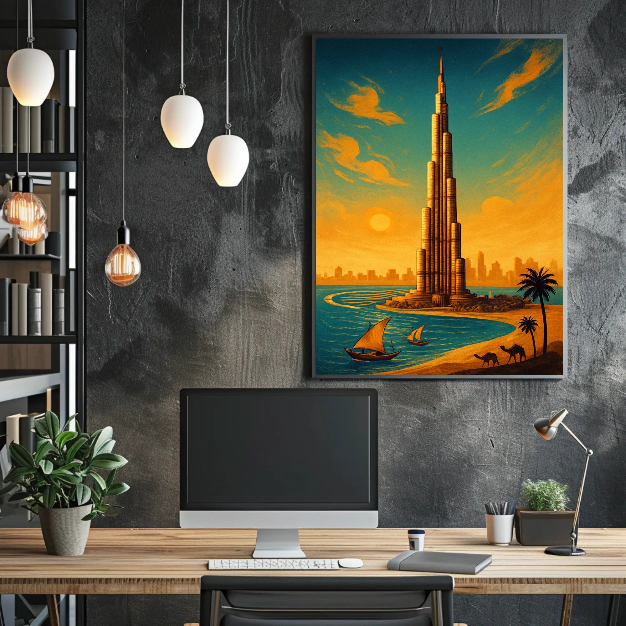 Towering Marvels of Dubai Wall Art Print PosterGoat