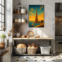 Towering Marvels of Dubai Wall Art Print PosterGoat
