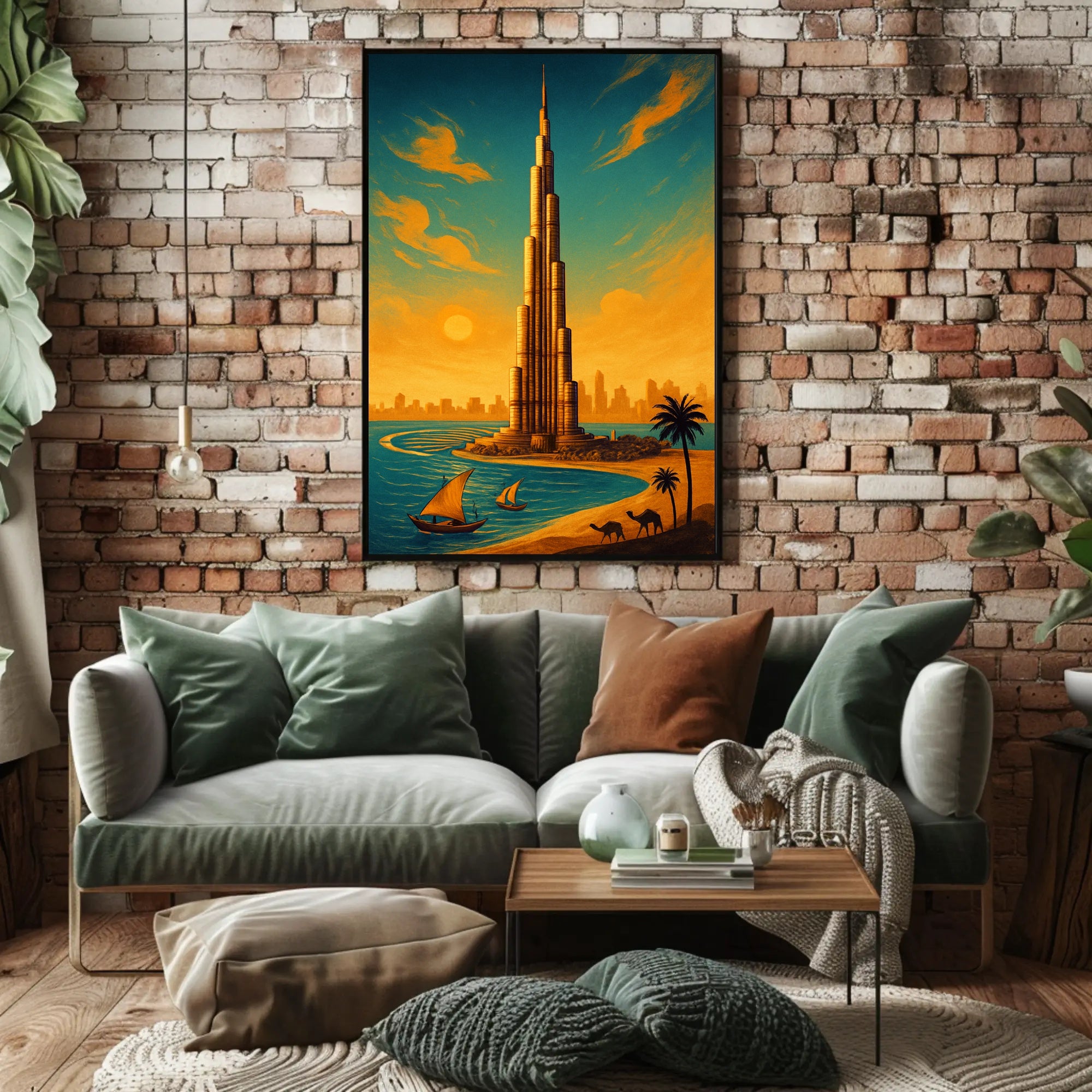 Towering Marvels of Dubai Wall Art Print PosterGoat