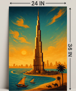 Towering Marvels of Dubai Wall Art Print PosterGoat