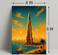 Towering Marvels of Dubai Wall Art Print PosterGoat