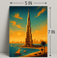 Towering Marvels of Dubai Wall Art Print PosterGoat