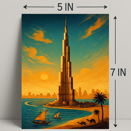 Towering Marvels of Dubai Wall Art Print PosterGoat
