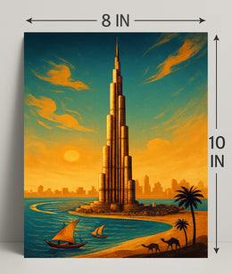 Towering Marvels of Dubai Wall Art Print PosterGoat