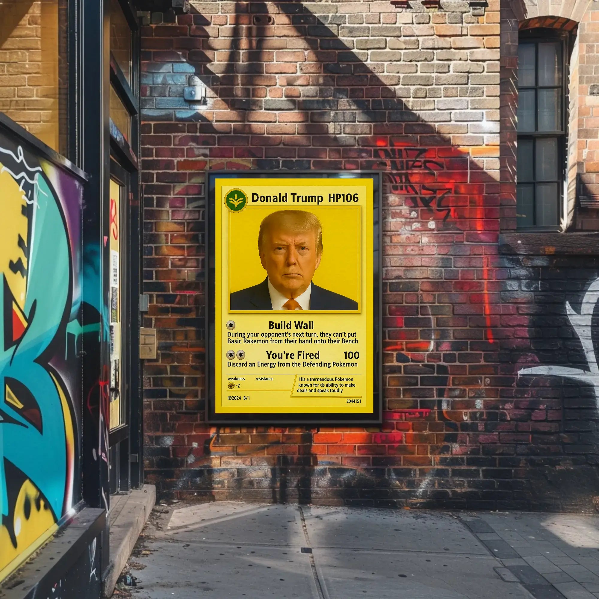 Trading Card Influenced Pop Culture Satirical Poster PosterGoat