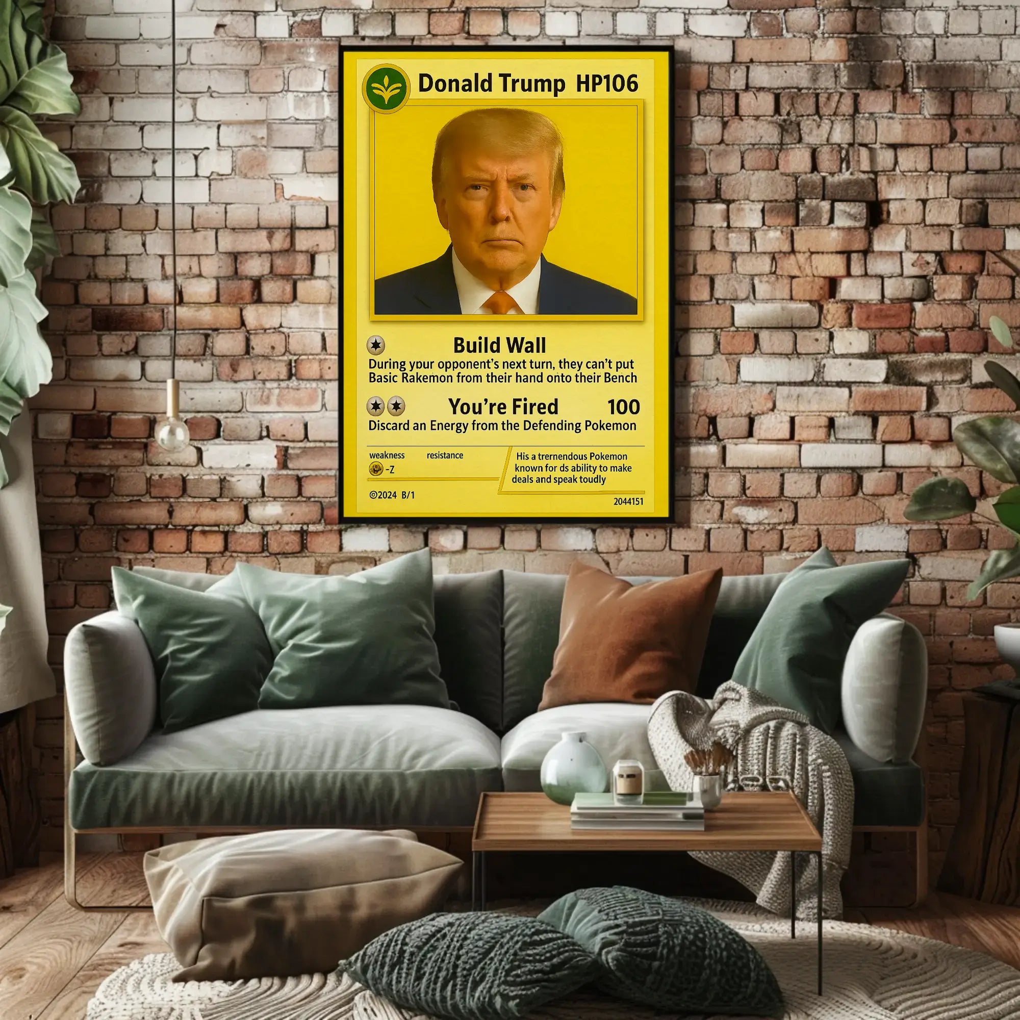 Trading Card Influenced Pop Culture Satirical Poster PosterGoat