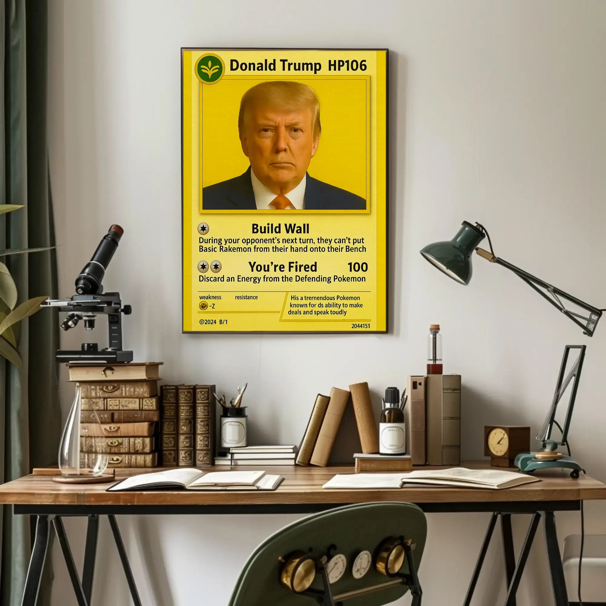 Trading Card Influenced Pop Culture Satirical Poster PosterGoat