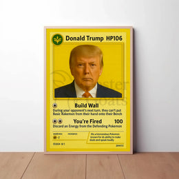 Trading Card Influenced Pop Culture Satirical Poster PosterGoat