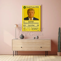 Trading Card Influenced Pop Culture Satirical Poster PosterGoat